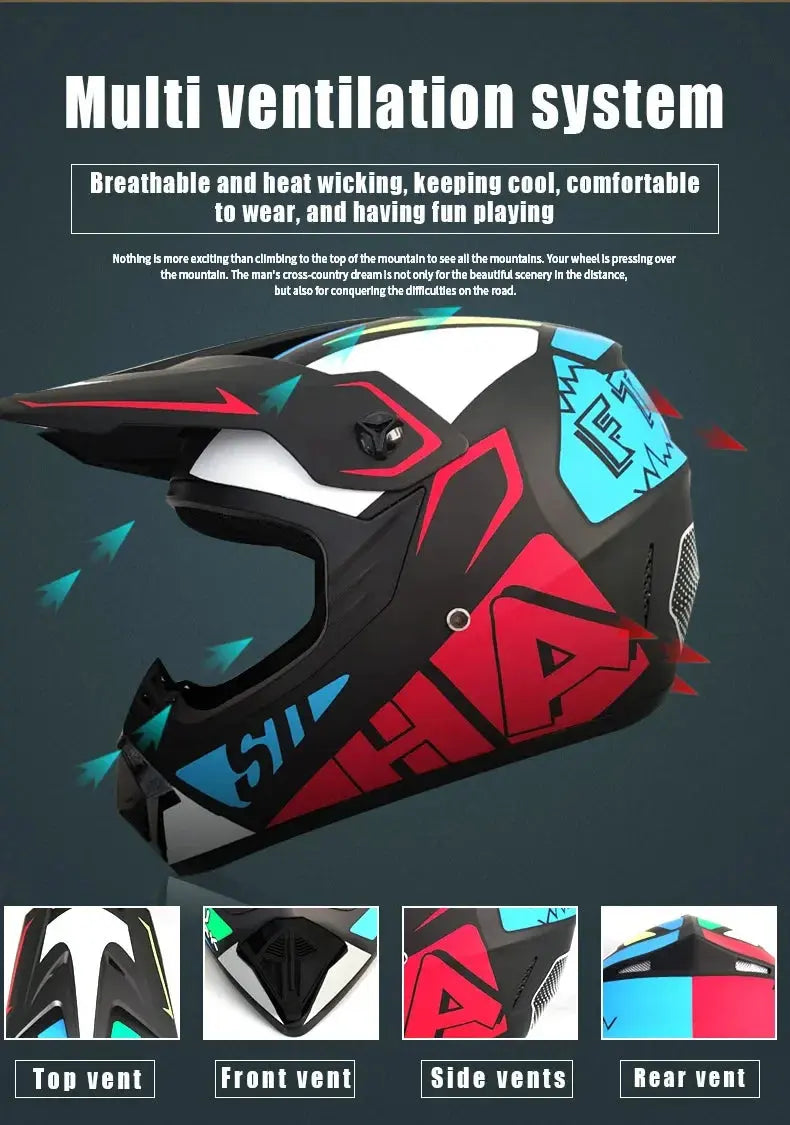 Motocross and Off-Road Helmet Set LanRider
