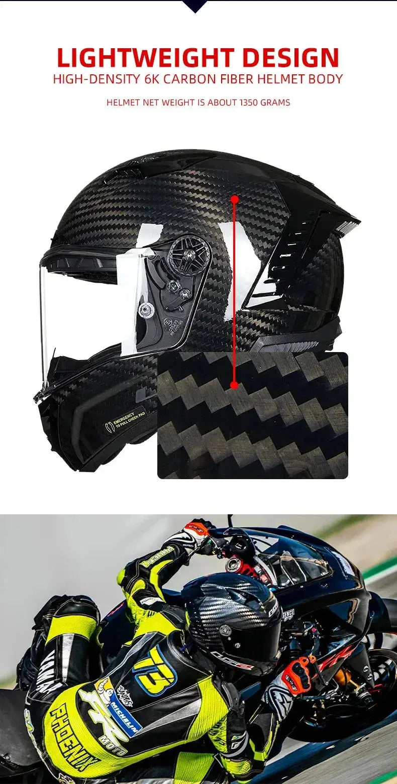 LS2 Thunder FF805 Full-Face Carbon Motorcycle Helmet LanRider