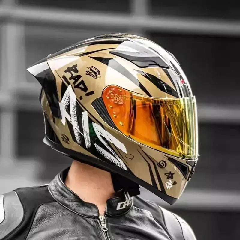 Full-Face Motorcycle Helmet – Double Lens, DOT Certified LanRider