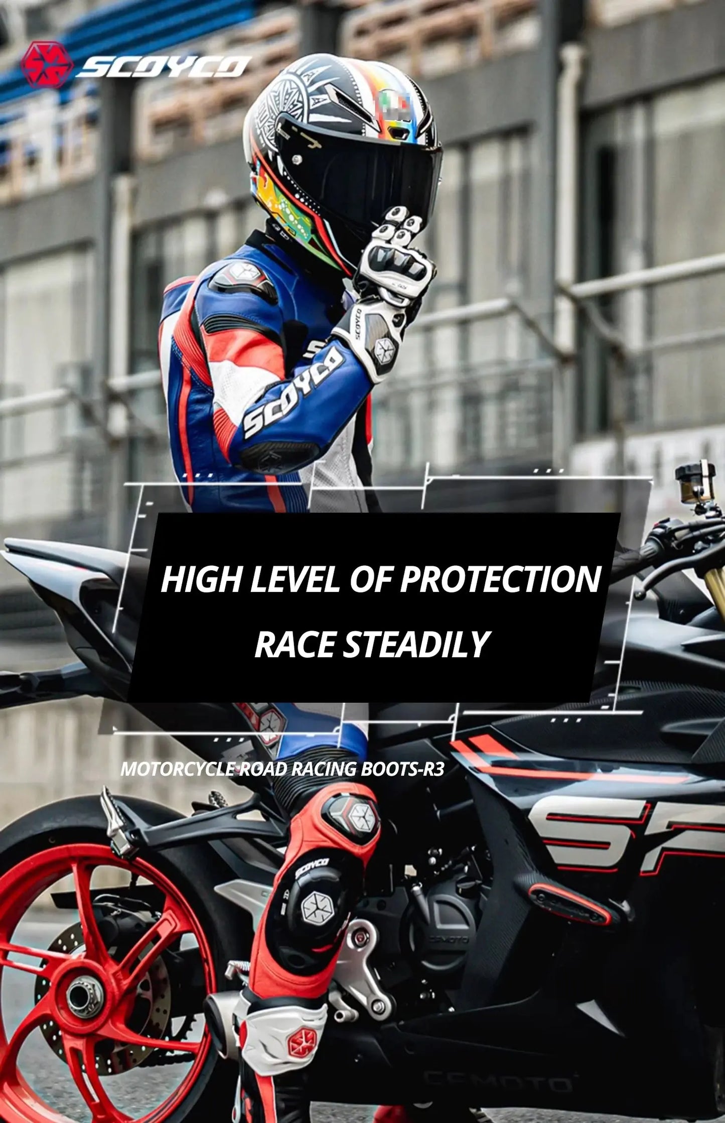 anti-slip boots racing LanRider