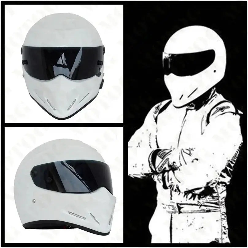 Retro Full-Face Motorcycle Helmet – Men’s Racing Style LanRider