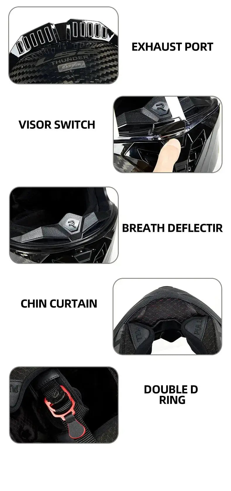 LS2 Thunder FF805 Full-Face Carbon Motorcycle Helmet LanRider