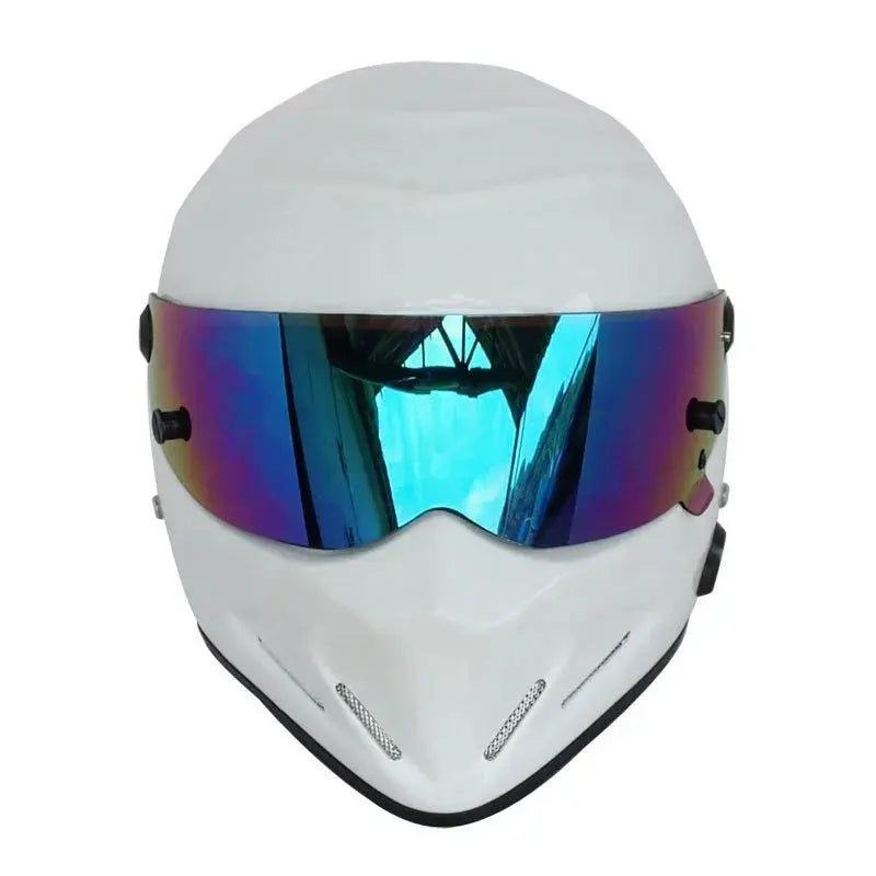 Retro Full-Face Motorcycle Helmet – Men’s Racing Style LanRider