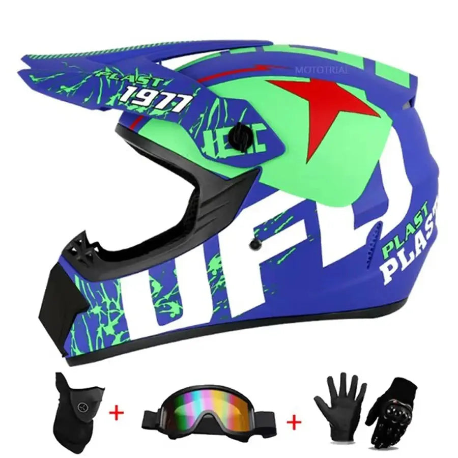Motocross and Off-Road Helmet Set LanRider