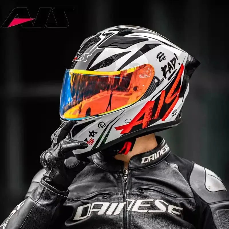 Full-Face Motorcycle Helmet – Double Lens, DOT Certified LanRider