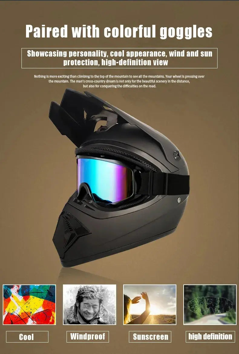 Motocross and Off-Road Helmet Set LanRider