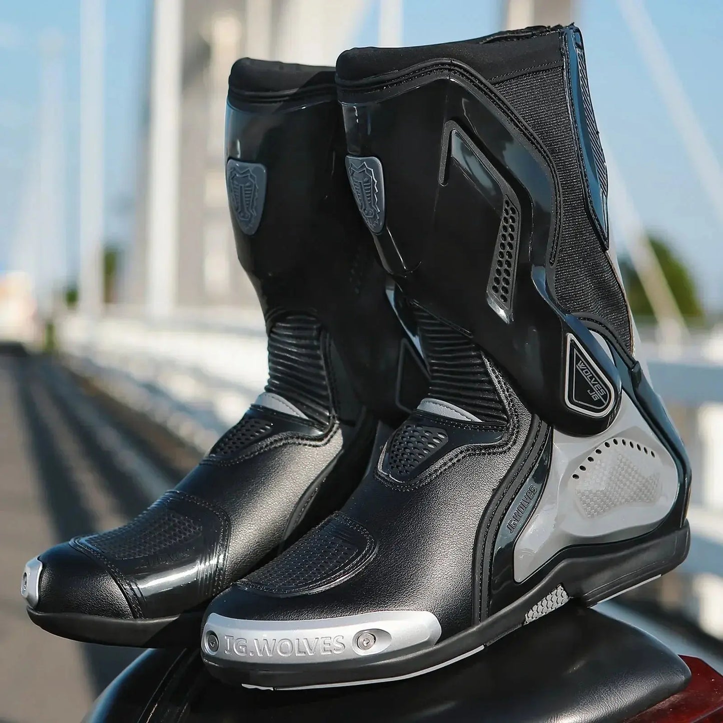 Motorcycle Racing Boots – Breathable & Protective LanRider
