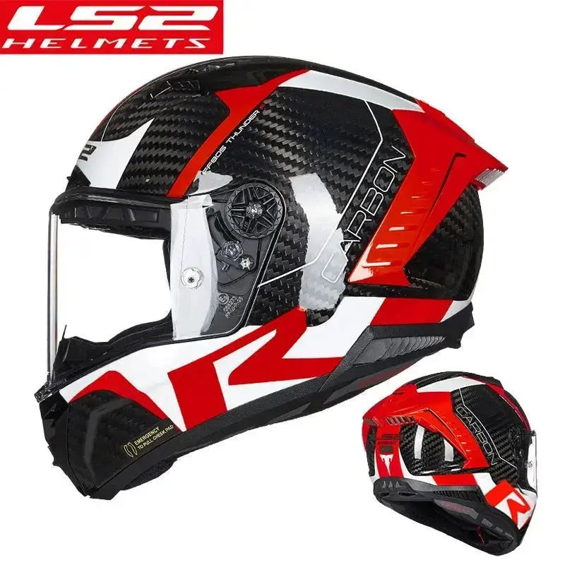 LS2 Thunder FF805 Full-Face Carbon Motorcycle Helmet LanRider