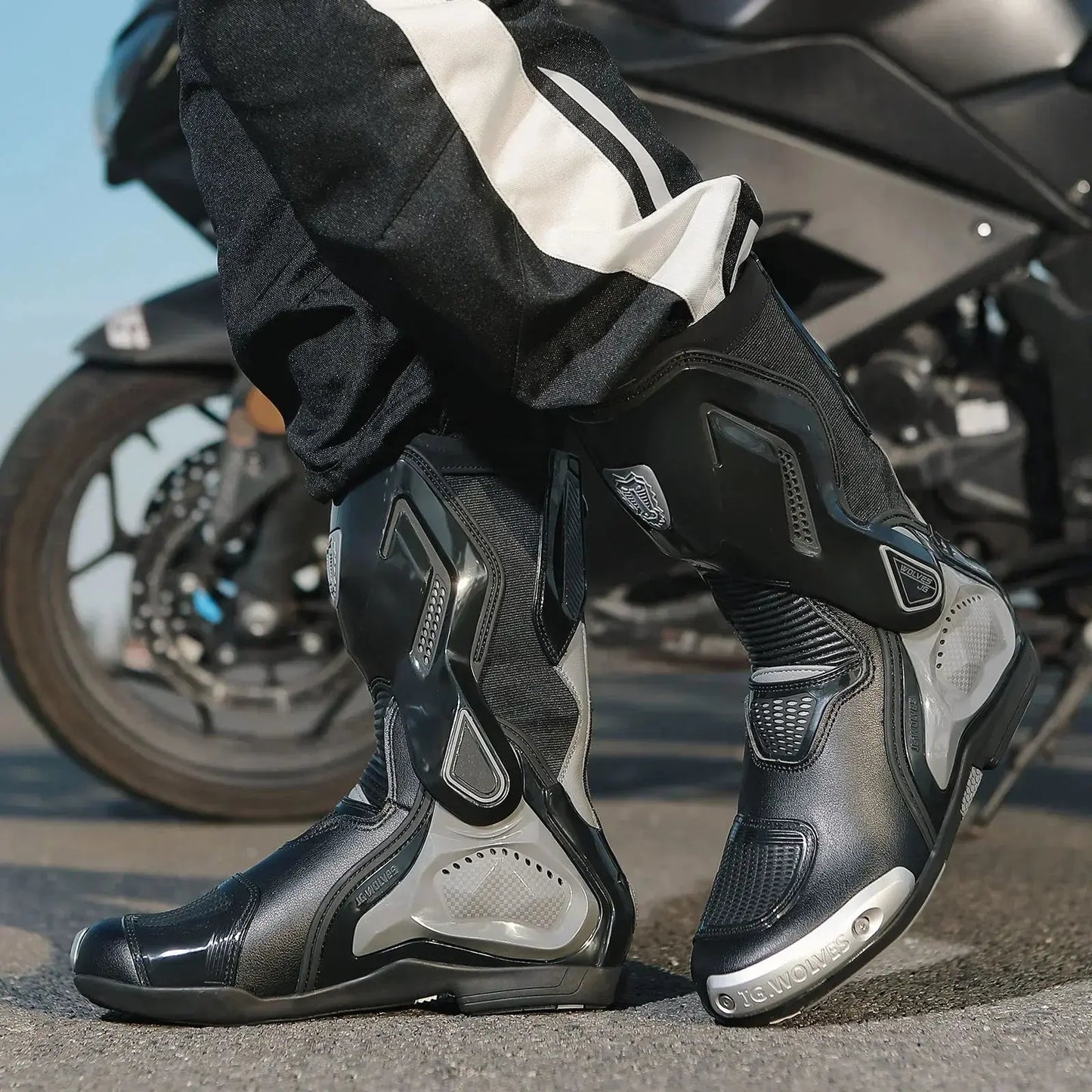 Motorcycle Racing Boots – Breathable & Protective LanRider