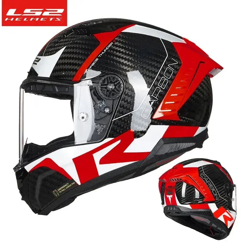 LS2 Thunder FF805 Full-Face Carbon Motorcycle Helmet LanRider