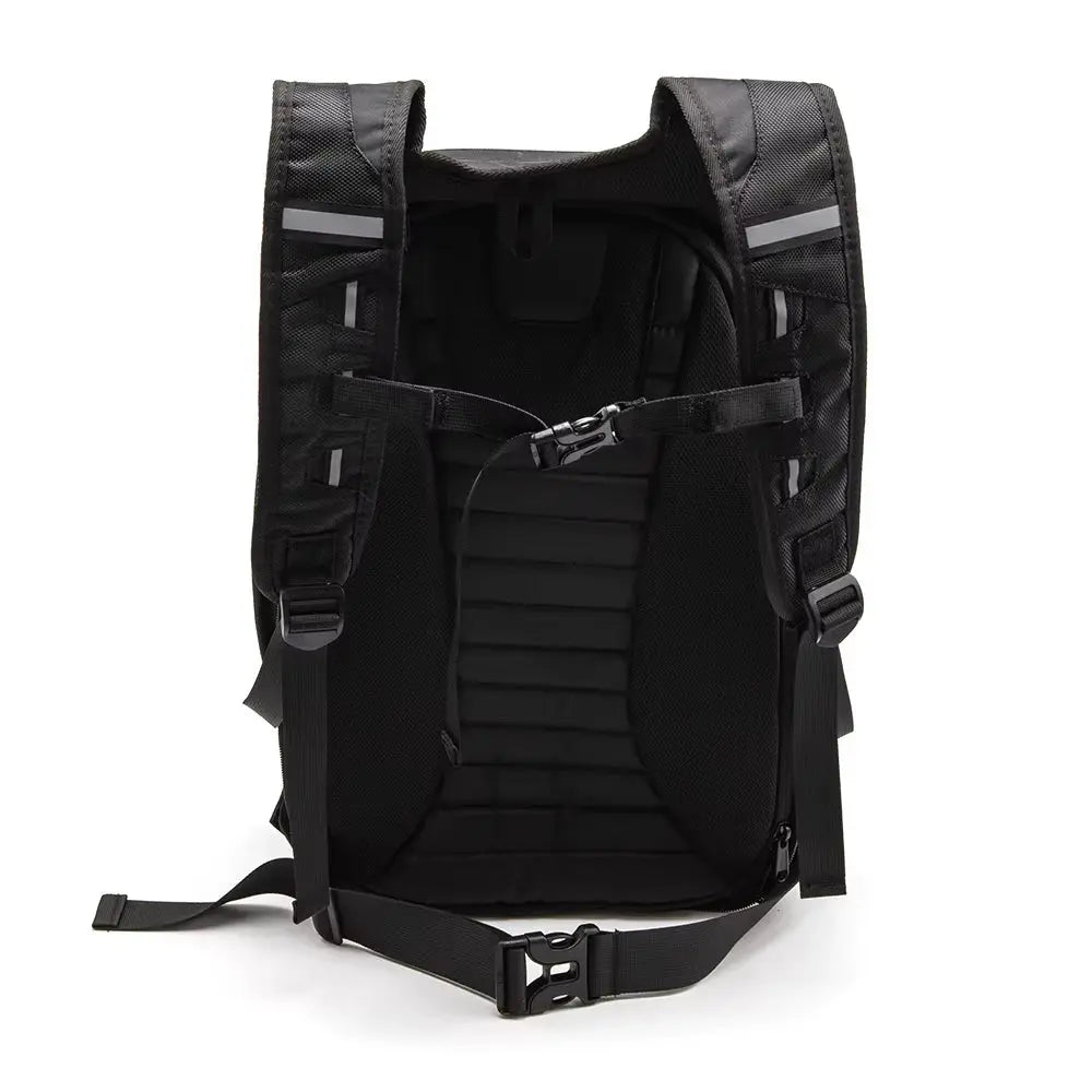 Motorcycle Backpack – Waterproof Hard Shell, Large Capacity, Carbon Fiber Style LanRider