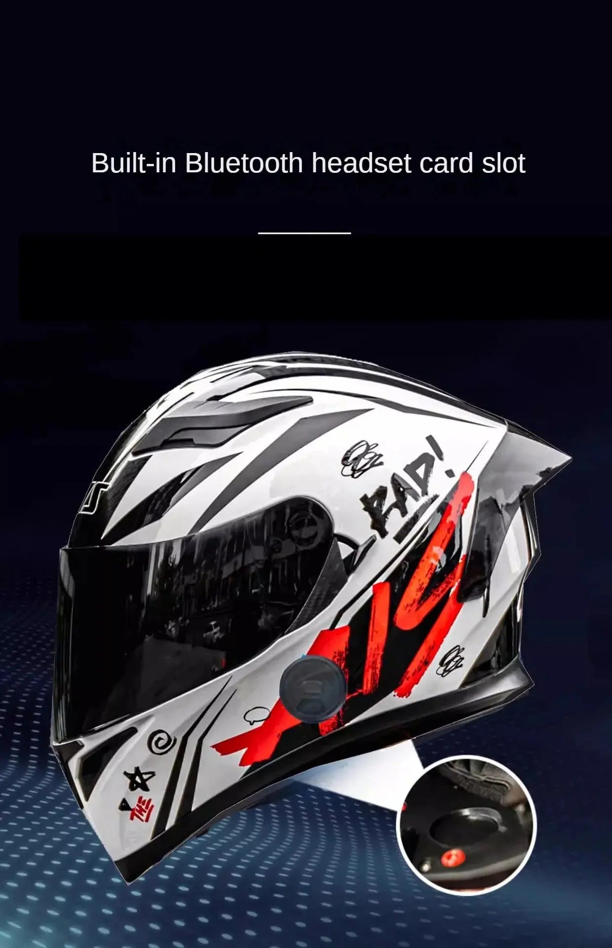 Full-Face Motorcycle Helmet – Double Lens, DOT Certified LanRider