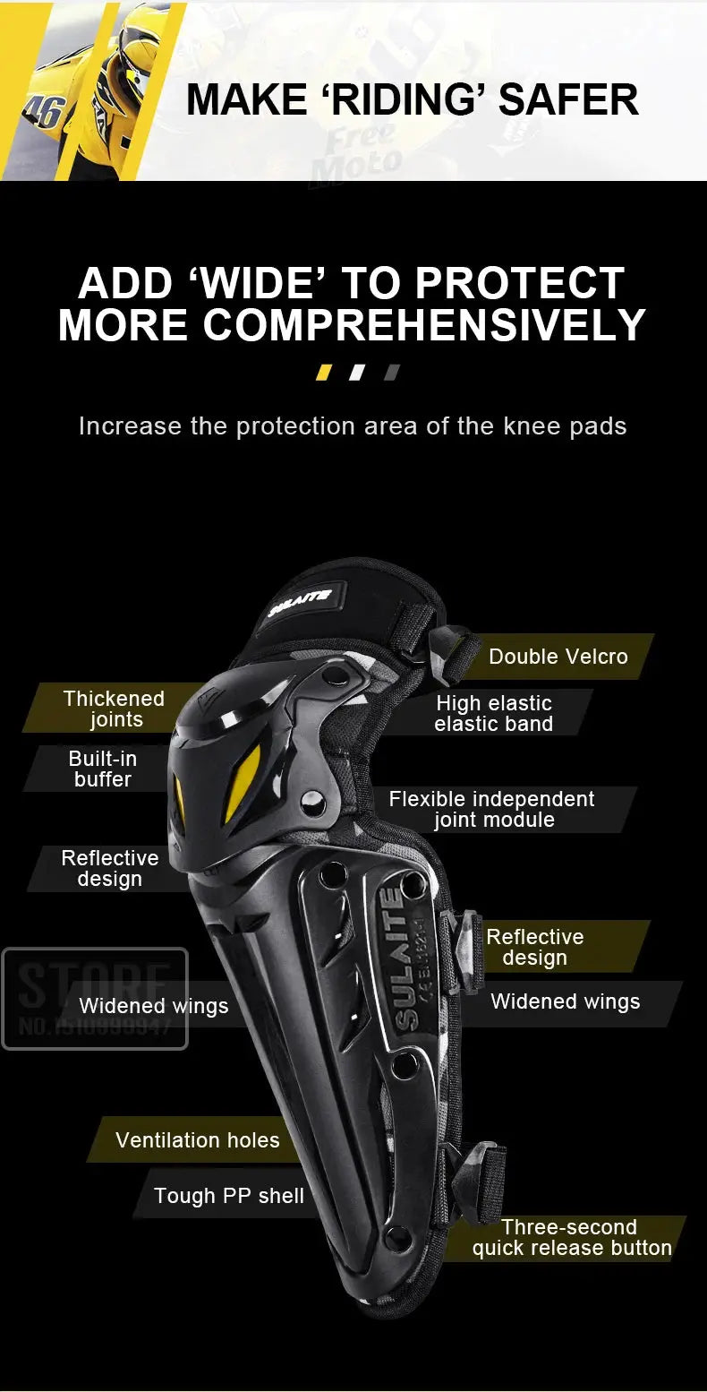 Motocross Knee & Elbow Pads – Off-Road Motorcycle Protective Gear LanRider