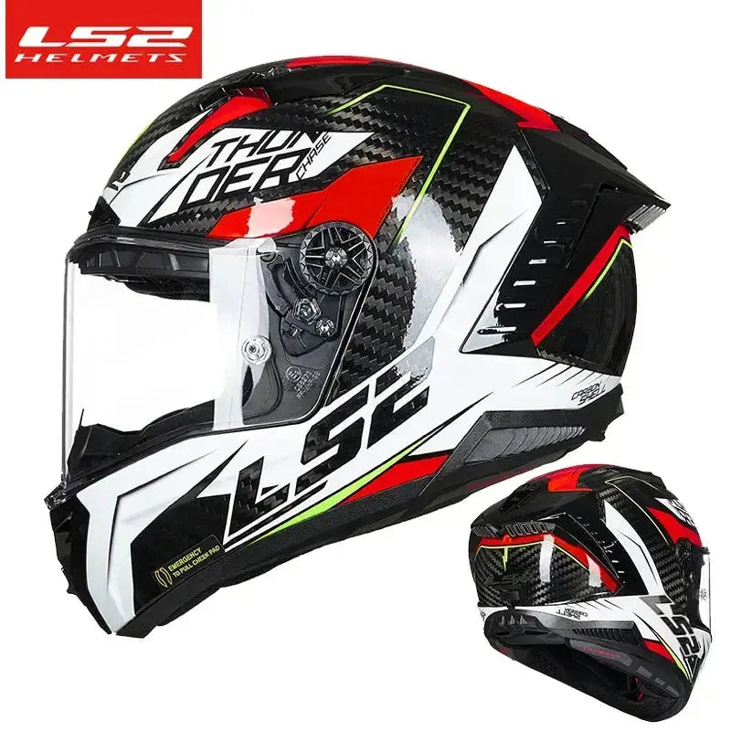 LS2 Thunder FF805 Full-Face Carbon Motorcycle Helmet LanRider