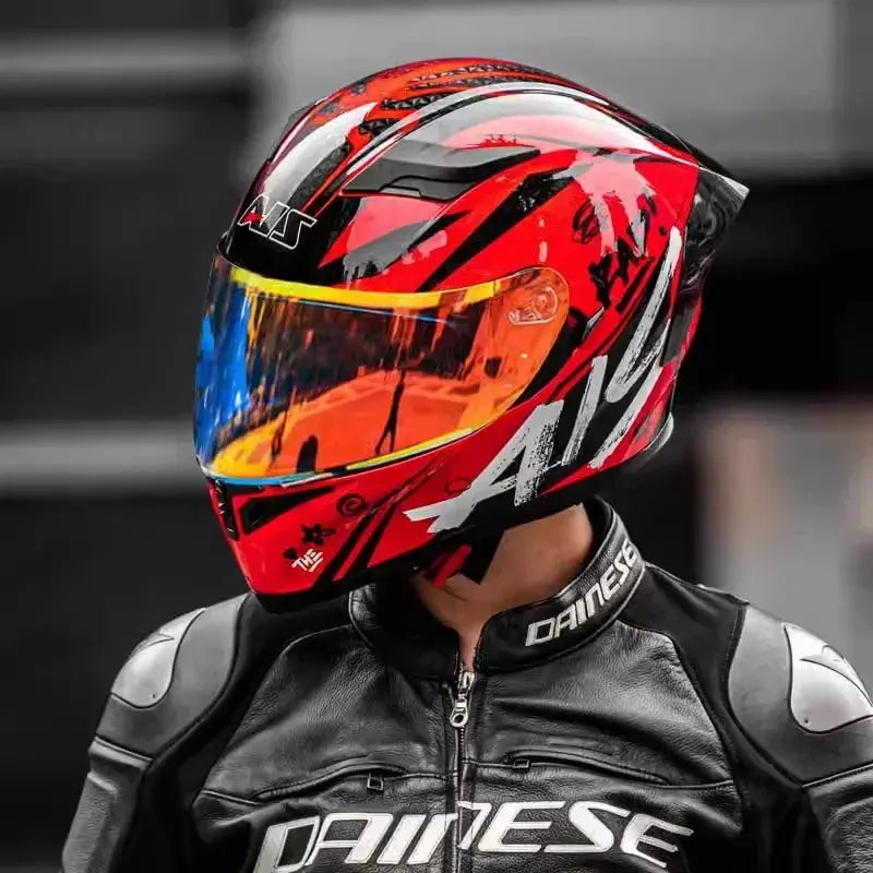 Full-Face Motorcycle Helmet – Double Lens, DOT Certified LanRider
