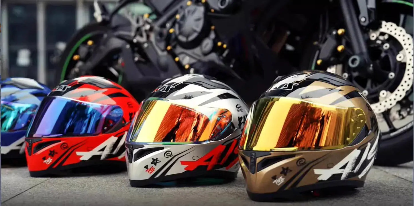 Full-Face Motorcycle Helmet – Double Lens, DOT Certified LanRider