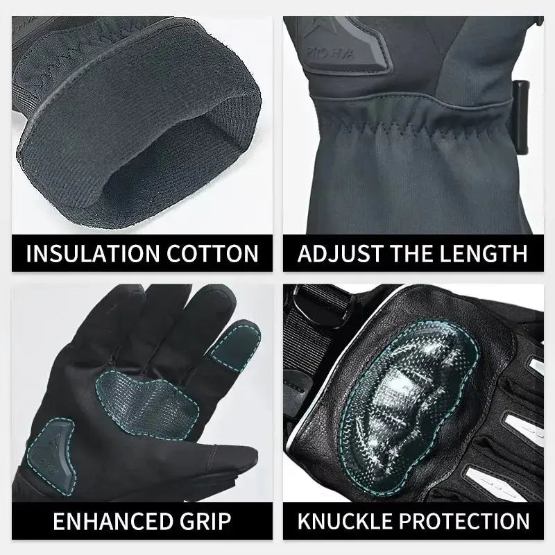 Motorcycle Winter Gloves – Waterproof, Windproof, Touchscreen Motocross Gloves LanRider