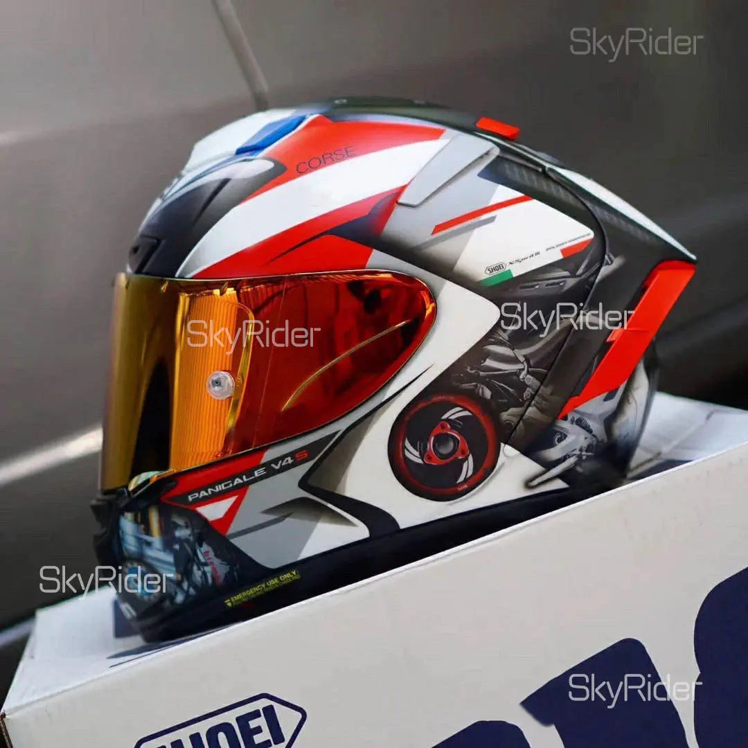 Shoei X14 Red Full-Face Motorcycle Helmet – Racing LanRider