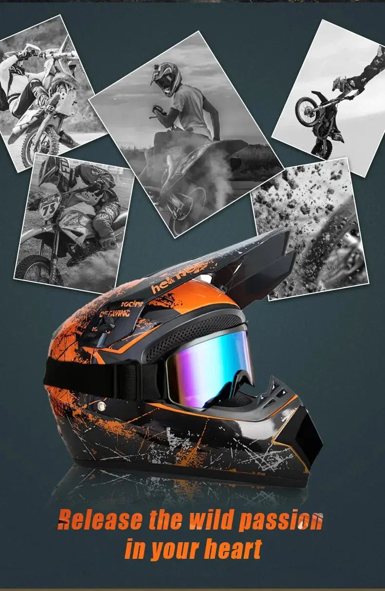 Motocross and Off-Road Helmet Set LanRider