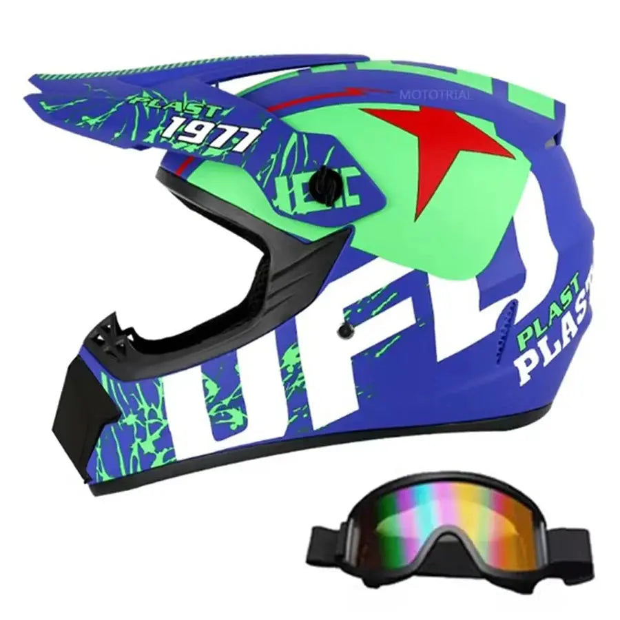 Motocross and Off-Road Helmet Set LanRider