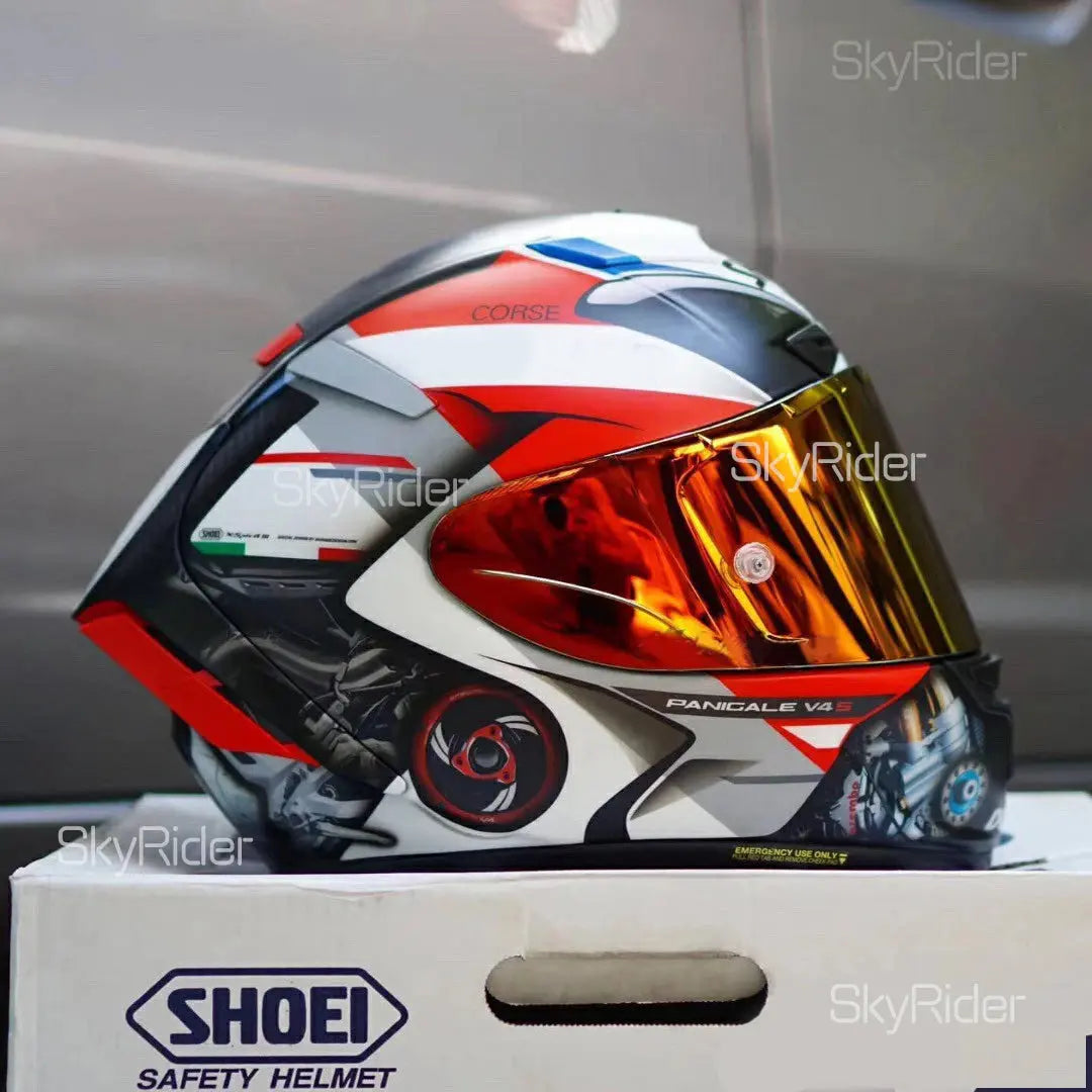 Shoei X14 Red Full-Face Motorcycle Helmet – Racing LanRider
