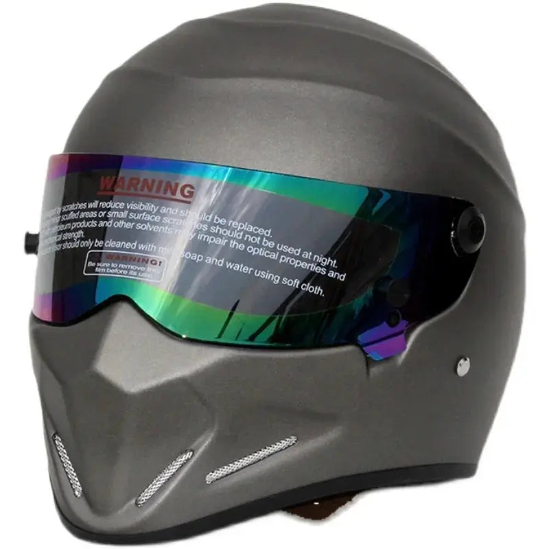 Retro Full-Face Motorcycle Helmet – Men’s Racing Style LanRider