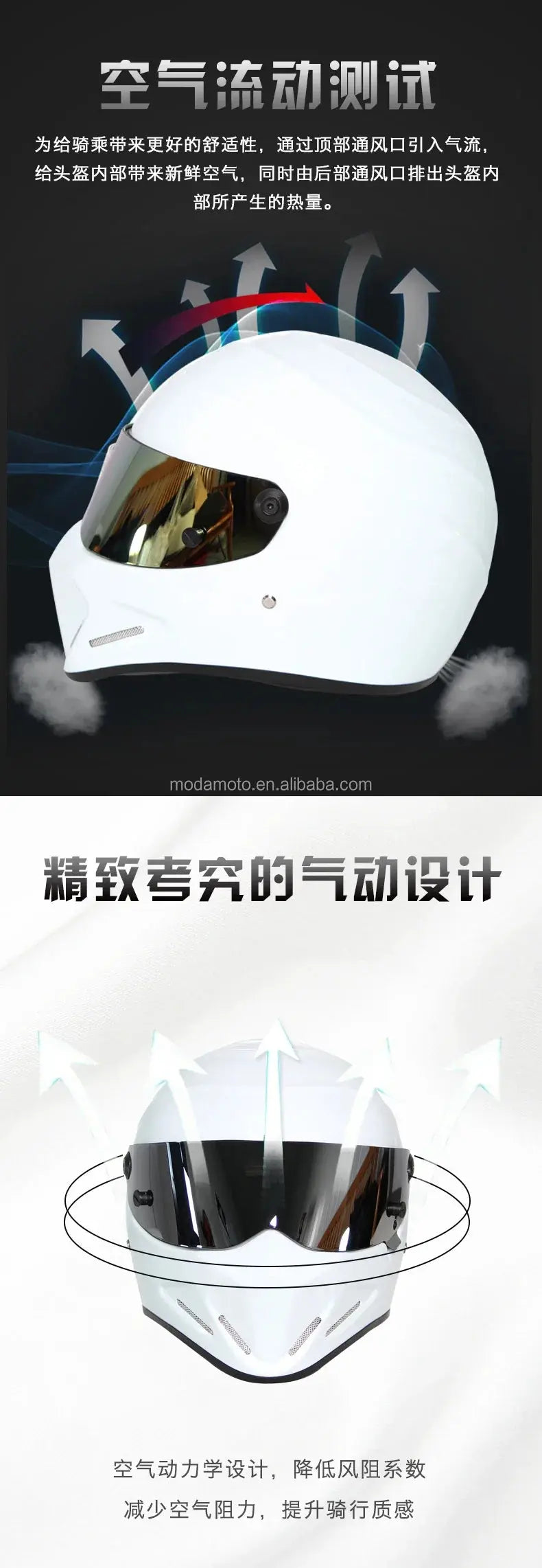 Retro Full-Face Motorcycle Helmet – Men’s Racing Style LanRider