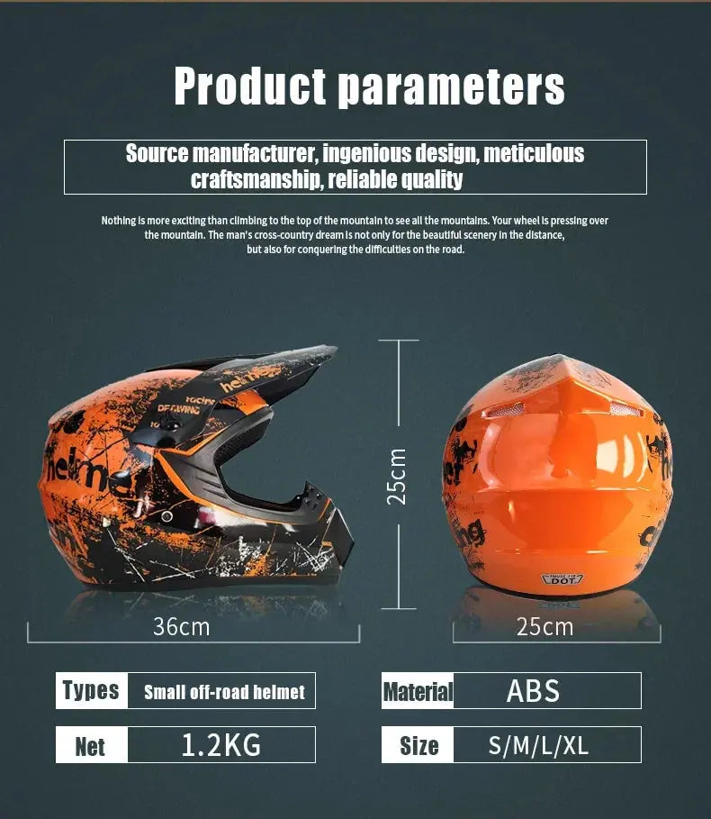Motocross and Off-Road Helmet Set LanRider