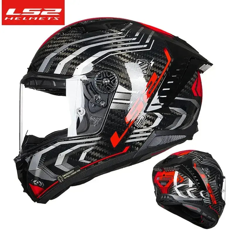 LS2 Thunder FF805 Full-Face Carbon Motorcycle Helmet LanRider