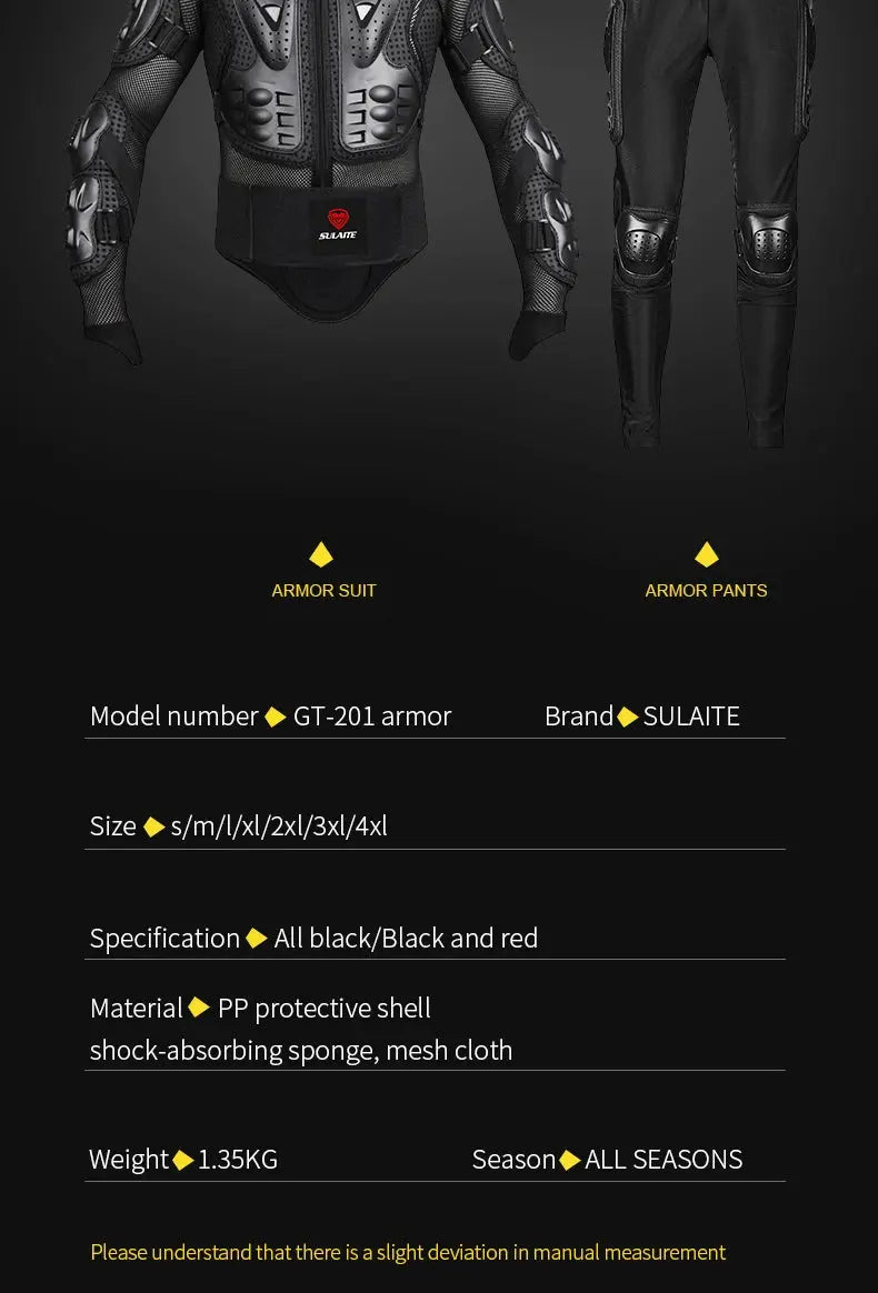 Motorcycle Armor Jacket – Racing Protective Gear for Motocross & ATV LanRider