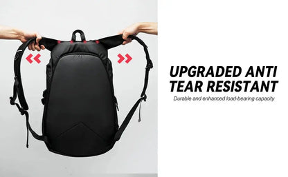 Motorcycle Backpack 40L – Waterproof Helmet Backpack for Men, Lightweight with Reflective Strip, School & Riding Bag LanRider
