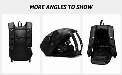 Motorcycle Backpack 40L – Waterproof Helmet Backpack for Men, Lightweight with Reflective Strip, School & Riding Bag LanRider