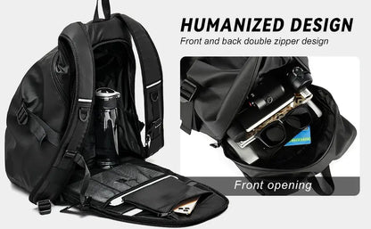 Motorcycle Backpack 40L – Waterproof Helmet Backpack for Men, Lightweight with Reflective Strip, School & Riding Bag LanRider