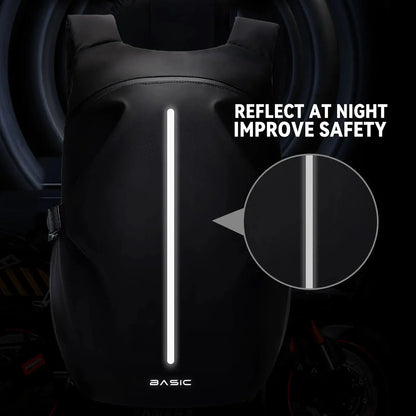 Motorcycle Backpack 40L – Waterproof Helmet Backpack for Men, Lightweight with Reflective Strip, School & Riding Bag LanRider