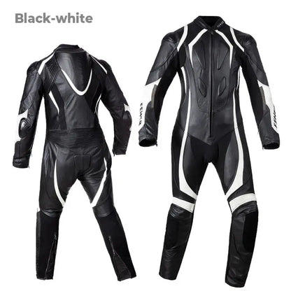 Men’s One-Piece Motorcycle Racing Suit – Leather & CE Protection LanRider