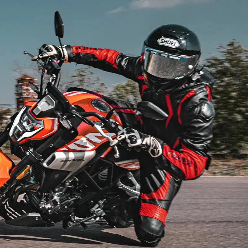 Men’s One-Piece Motorcycle Racing Suit – Leather & CE Protection LanRider
