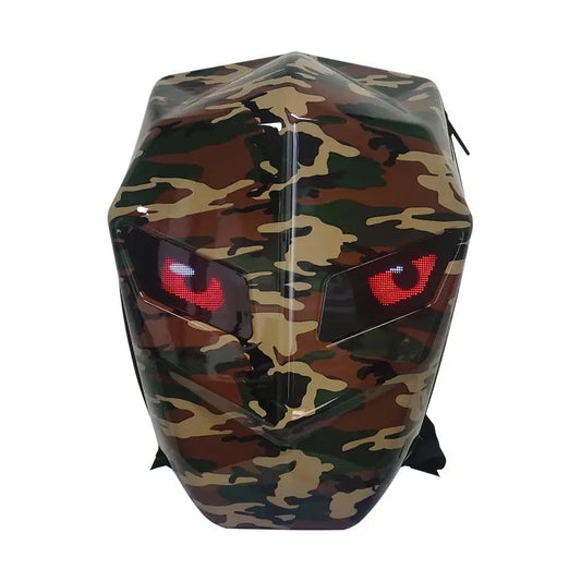 Motorcycle Backpack with LED Eyes – Carbon Fiber. LanRider