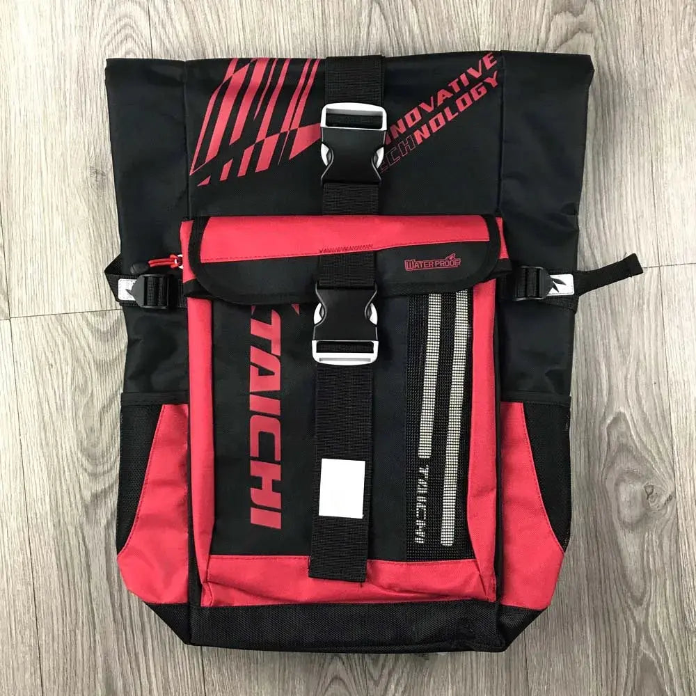 Men’s Motorcycle Backpack – Waterproof, LED Night Light, Racing Style LanRider