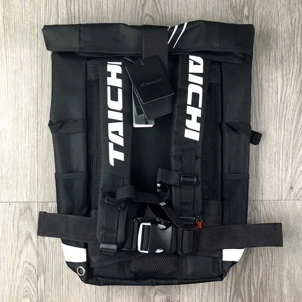 Men’s Motorcycle Backpack – Waterproof, LED Night Light, Racing Style LanRider