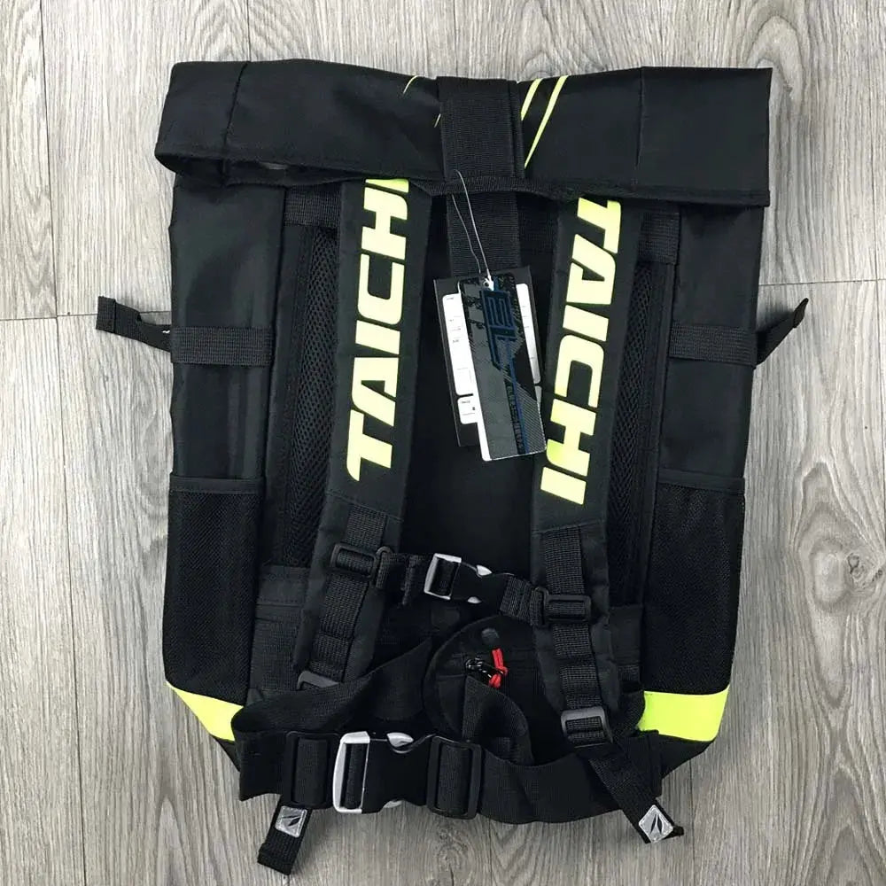 Men’s Motorcycle Backpack – Waterproof, LED Night Light, Racing Style LanRider