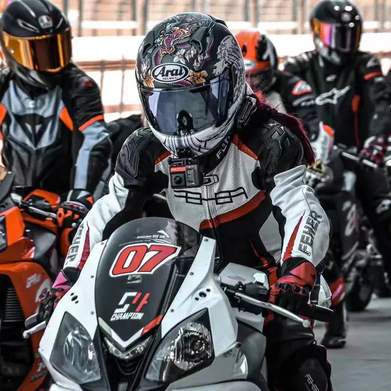 Men’s One-Piece Motorcycle Racing Suit – Leather & CE Protection LanRider