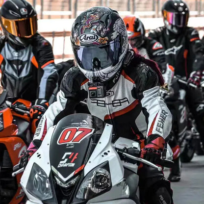 Men’s One-Piece Motorcycle Racing Suit – Leather & CE Protection LanRider