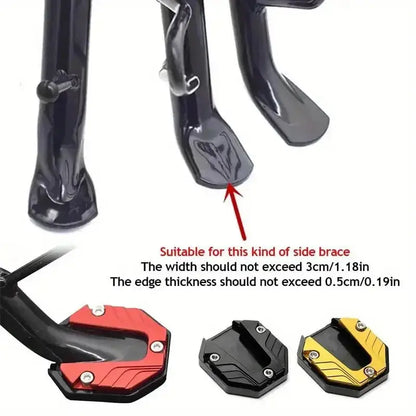 CNC Aluminum Motorcycle Kickstand Extender – Anti-Skid LanRider
