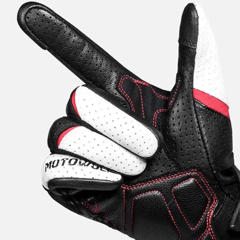 Men's Leather Motorcycle Gloves – Windproof, Protective & Comfortable LanRider