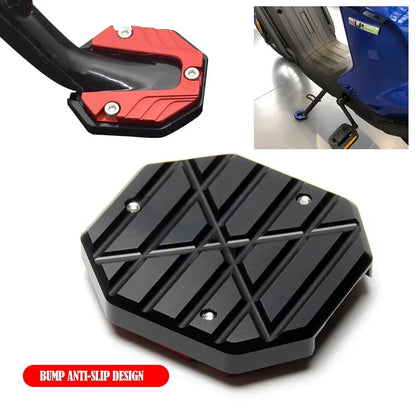 CNC Aluminum Motorcycle Kickstand Extender – Anti-Skid LanRider