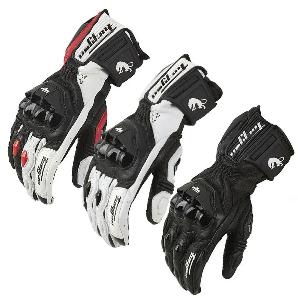 Men's Leather Motorcycle Gloves – Windproof, Protective & Comfortable LanRider