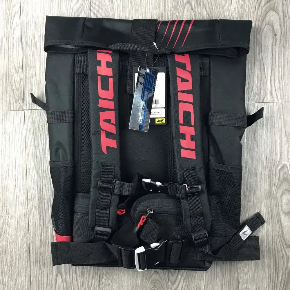 Men’s Motorcycle Backpack – Waterproof, LED Night Light, Racing Style LanRider