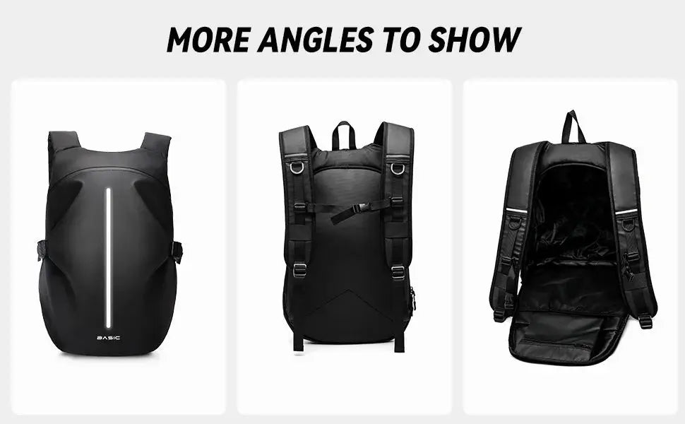 Motorcycle Backpack 40L – Waterproof Helmet Backpack for Men, Lightweight with Reflective Strip, School & Riding Bag LanRider