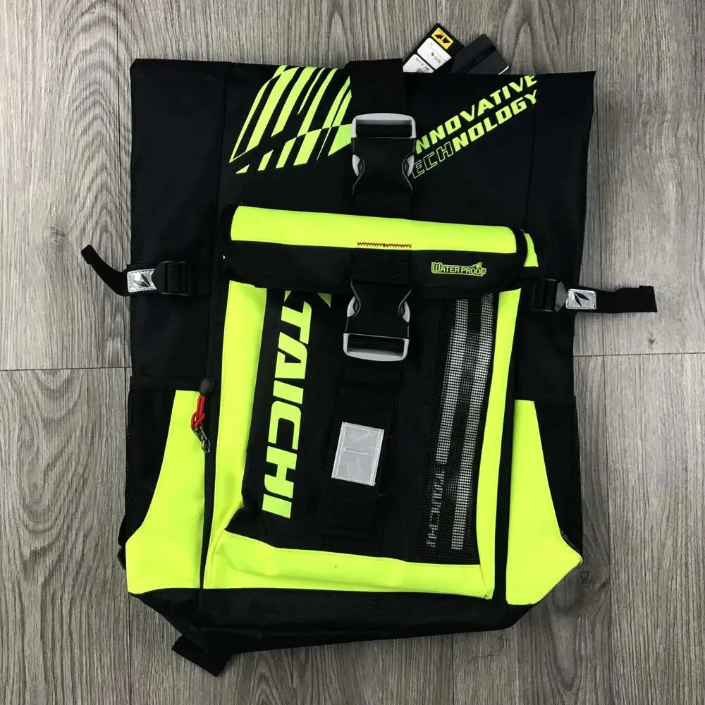 Men’s Motorcycle Backpack – Waterproof, LED Night Light, Racing Style LanRider