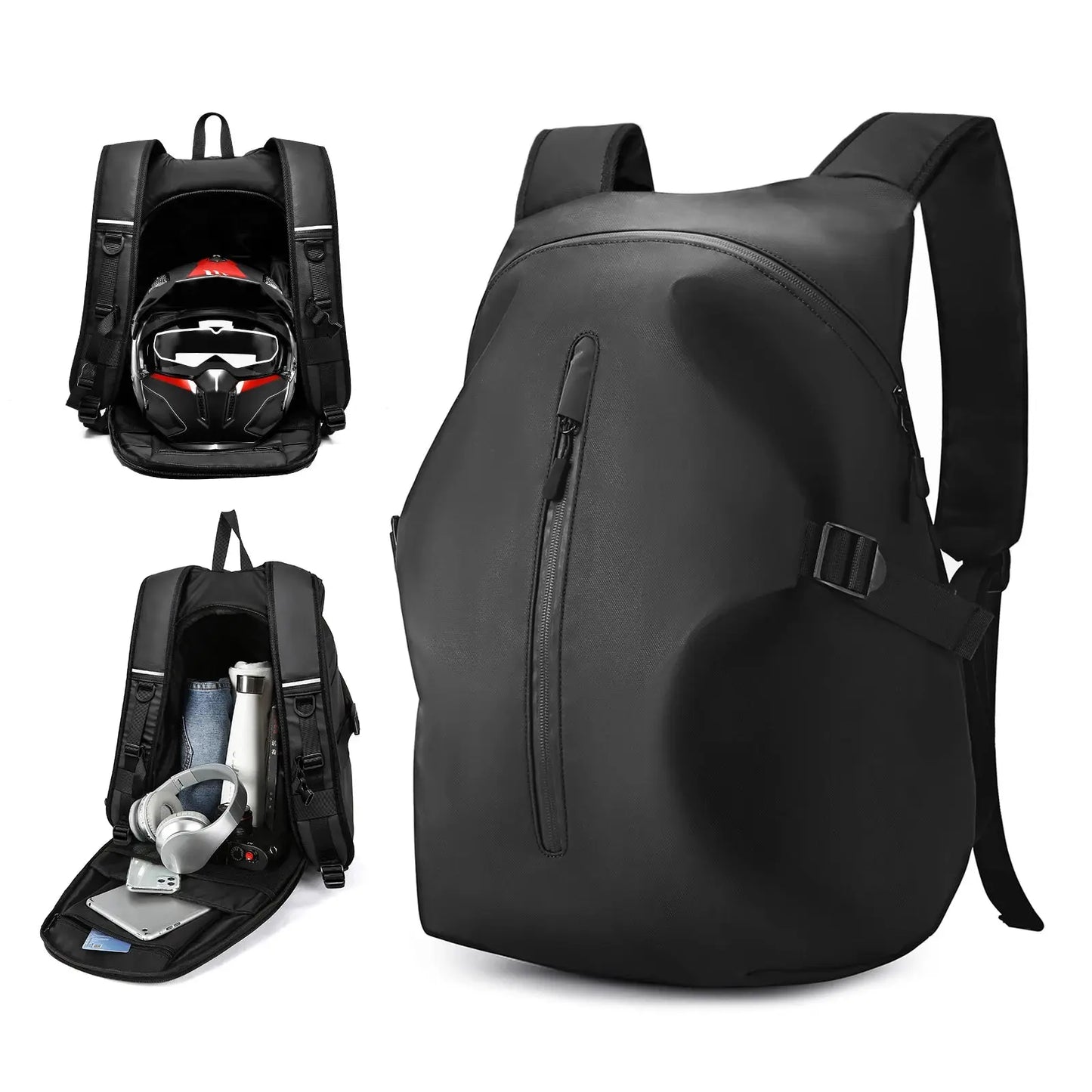Motorcycle Backpack 40L – Waterproof Helmet Backpack for Men, Lightweight with Reflective Strip, School & Riding Bag LanRider